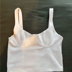 Zara White Sleeveless Top